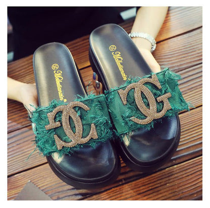 New Summer Fashion All-match Platform Slippers 1024062819