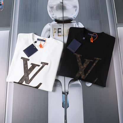 V heavy double yarn 280g printed short sleeves 0724031306