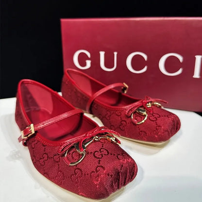 New retro Mary hundred with commuting flat single shoes 1025041114