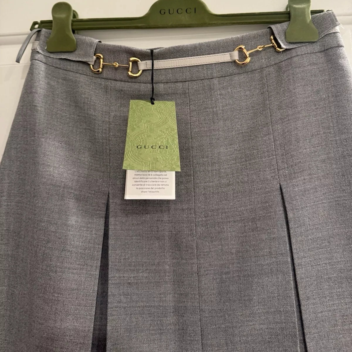 GG Horsebit Skirt Wool 1025051603