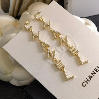 New tassel letter pearl earrings 1024032503