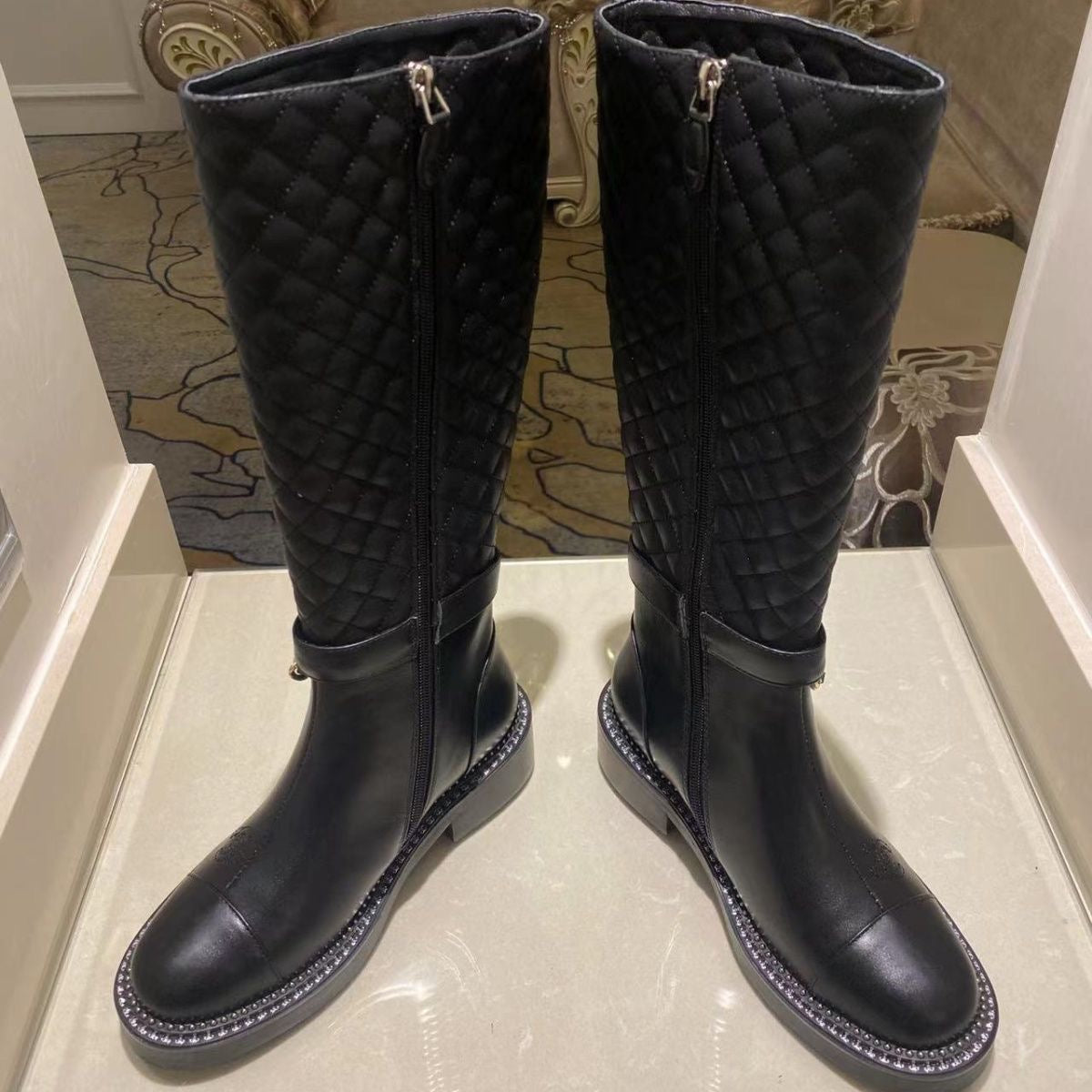 CNL rhombus metal chain boots 1824092702