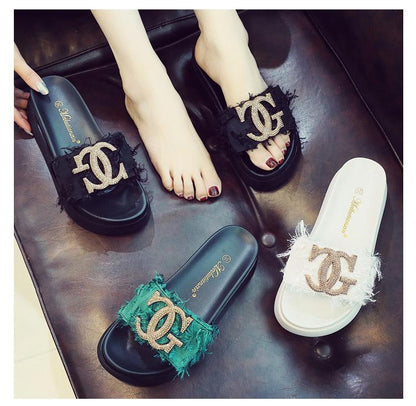 New Summer Fashion All-match Platform Slippers 1024062819