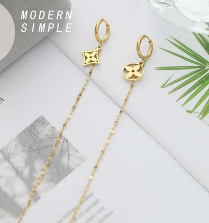 New Fashion Simple Flying Flower Tassel Earrings 1024050904