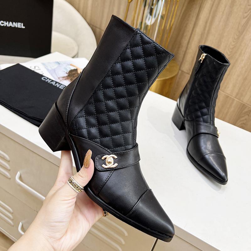 New Fashion Classic Lingge Cowhide Short Boots 1023121405