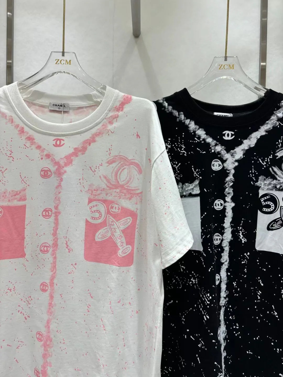 New Round Neck Color Long Letter Embroidery Short Sleeve 1024050912