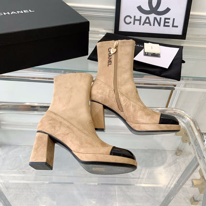 CNL Fashion Cashmere High Heel Boots 0724102316