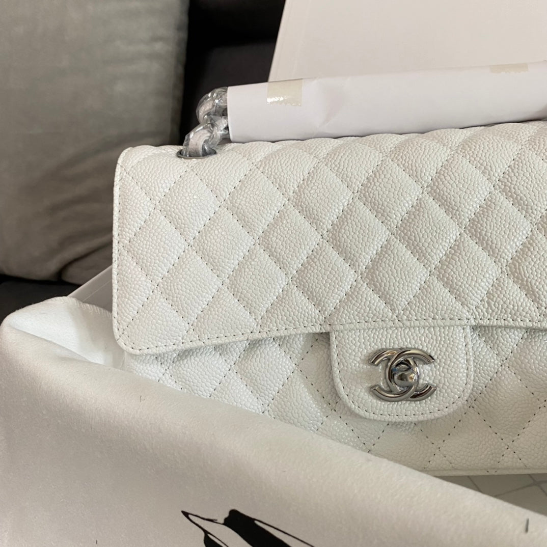 Flap Handbag With Silver-tone Metal