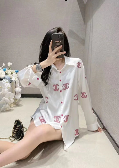 New Versatile Loose Long Sleeve Shirt 1024042910