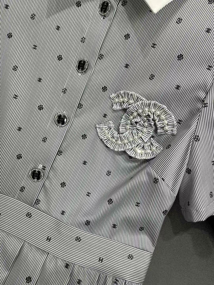 New Full Print Fashion Casual Short Sleeve Dress 1024041106