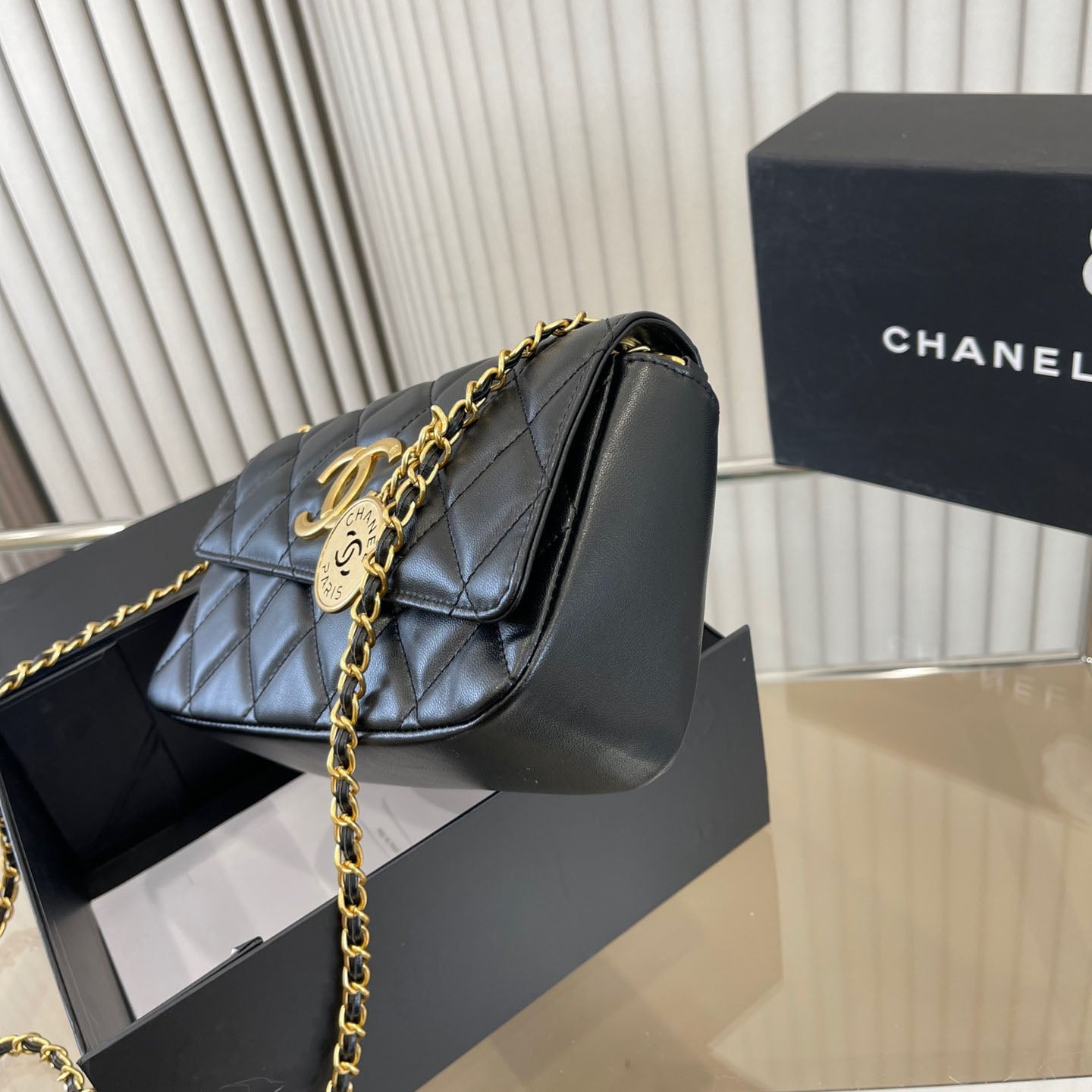 Black Exquisite Luxury Chain Bag WLFBG23021714