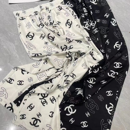 Luxury Fashion Printed Casual Wide Leg Pants 1024062113