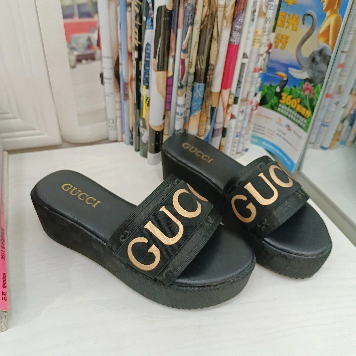 New Metallic Letter Women's Sandals 1024031806