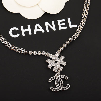 Fashionable Diamond Necklace Bow Necklace X091113