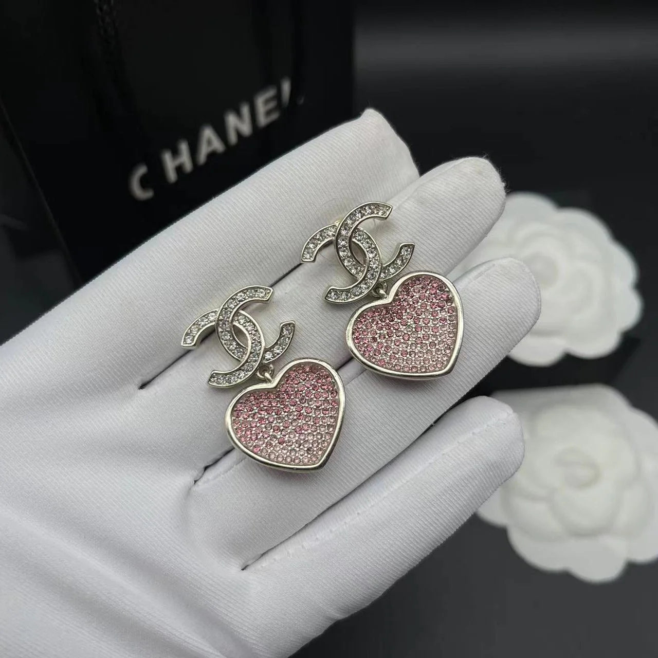 Fashionable Tassel Full Diamond Earrings 1024010313