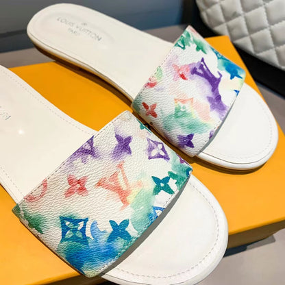 color print slippers 03211