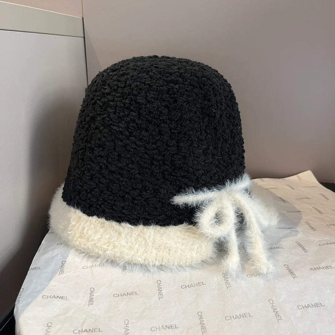 Fashion and versatile lamb wool fisherman cap 1024101807