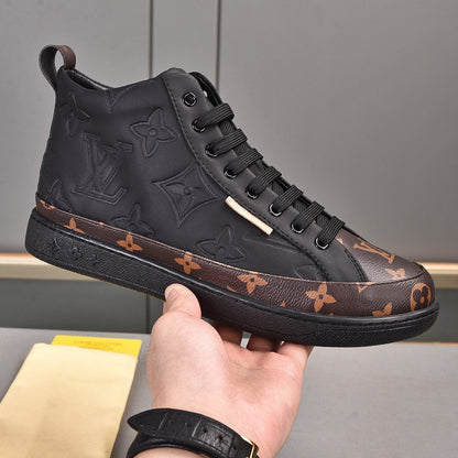 Leisure Pattern Two Tone Trendy High-top Shoes