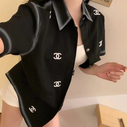 New Embroidered Elegant Loose Shirt Top 1024072205