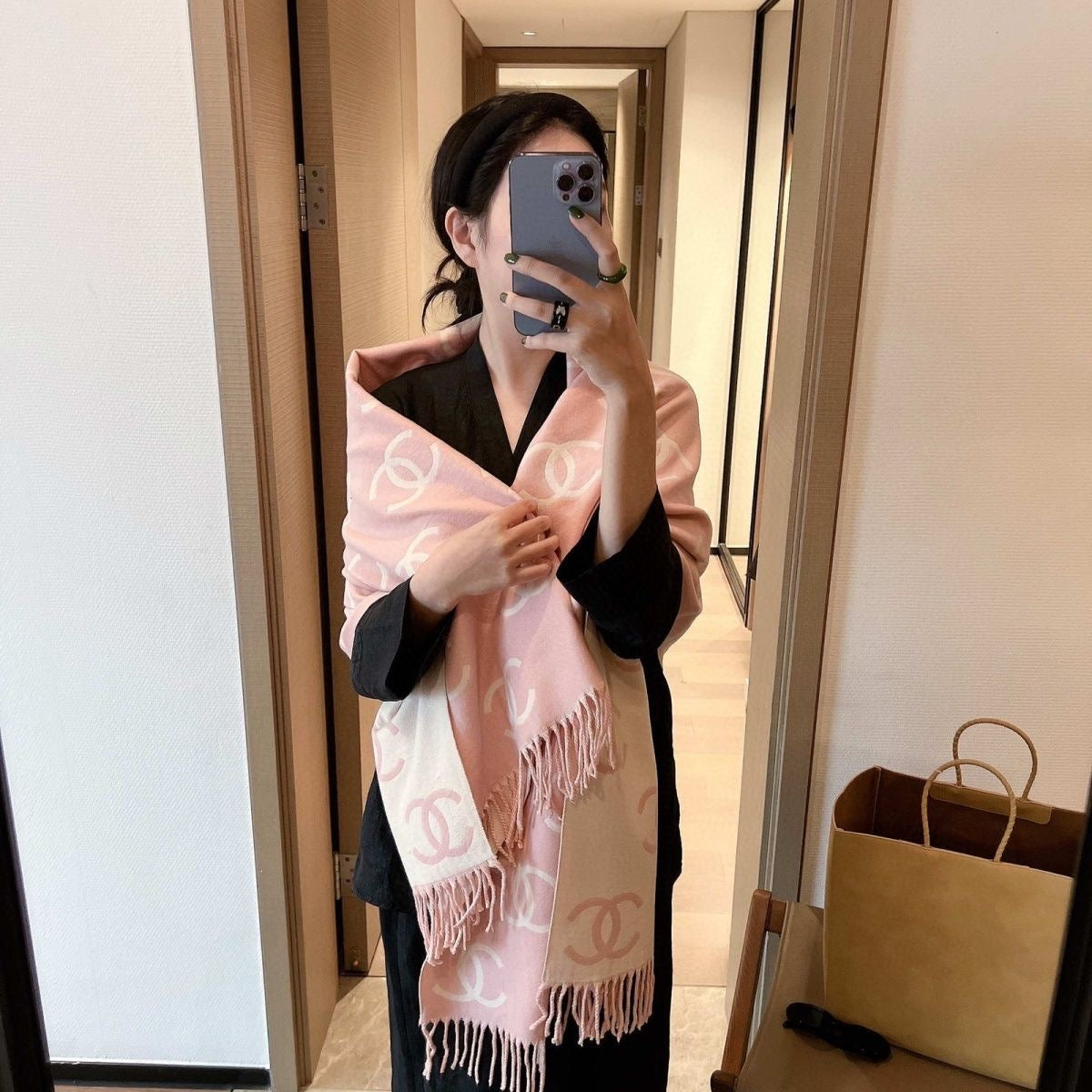 Fashion and versatile high-end cashmere scarf PD1023042825