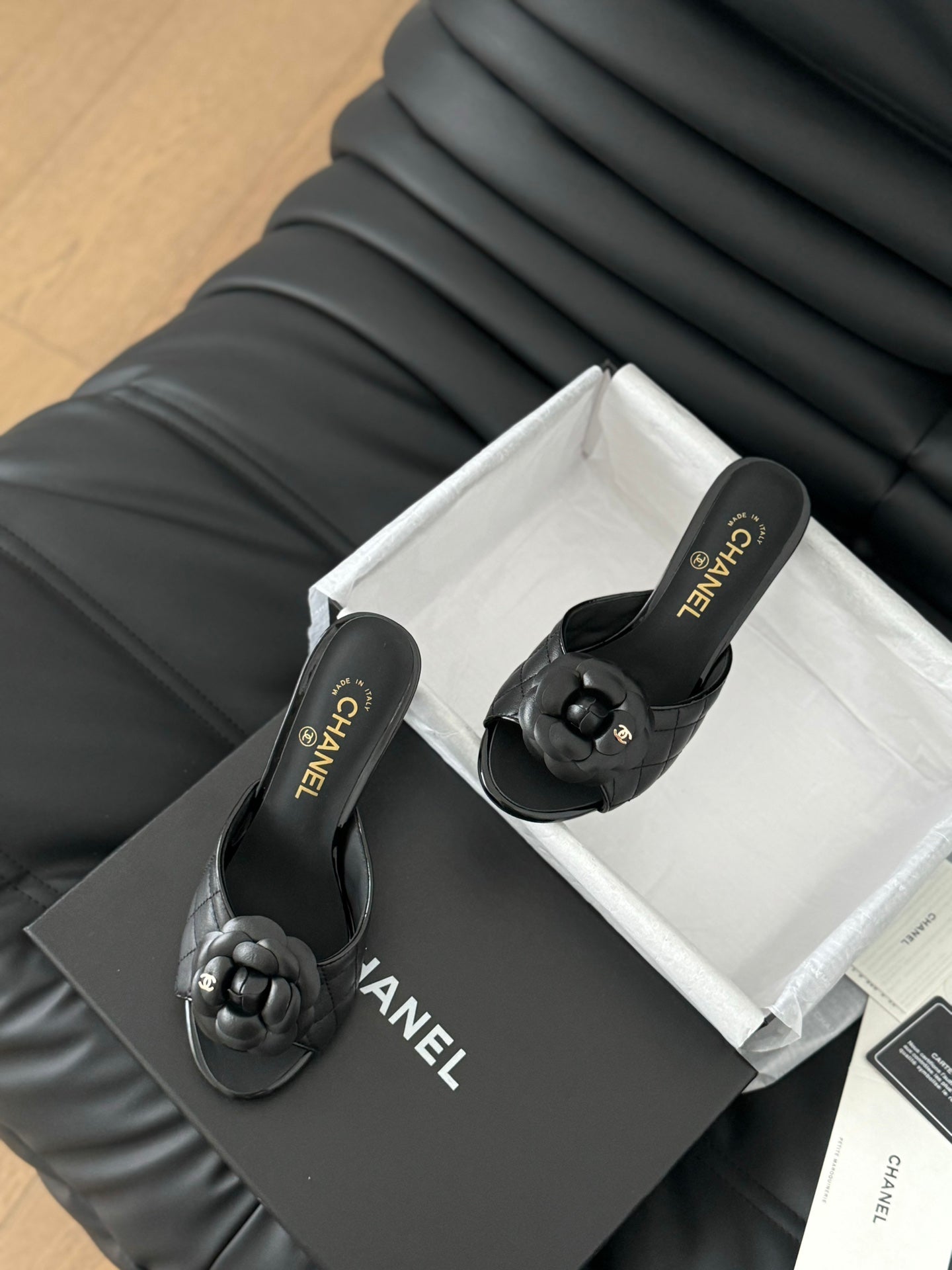 CNL 24SS camellia high heel slippers 0724042708