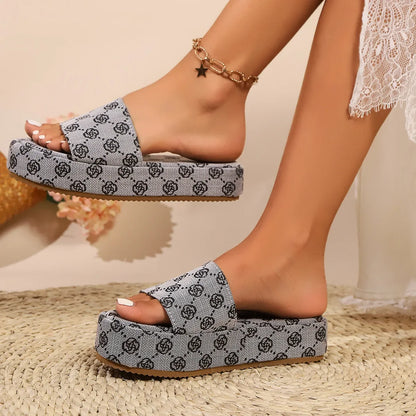 Women's Summer Fashion Trend Lightweight Platform for Slippers 1025073103