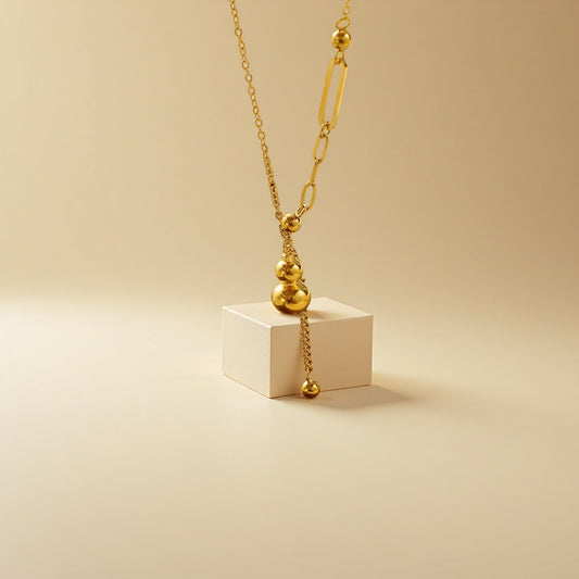 Titanium steel gourd necklace 2025081311