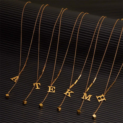 Titanium steel letter necklace 2025081112