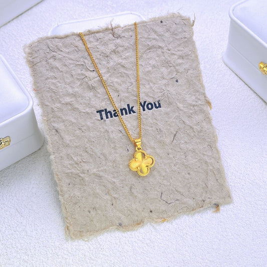 Four-leaf clover necklace 2025081219