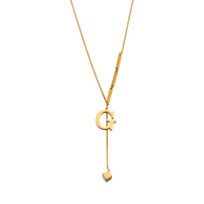 Titanium steel letter necklace 2025081112