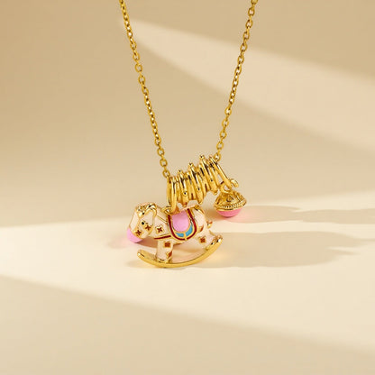 Oil-dripping foal necklace 2025081310