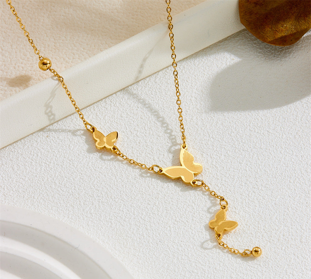 Titanium steel jewelry collarbone chain 2025081106