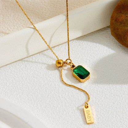 Titanium steel jewelry collarbone chain 2025081106