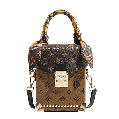 Retro printed small square bag 2025073106