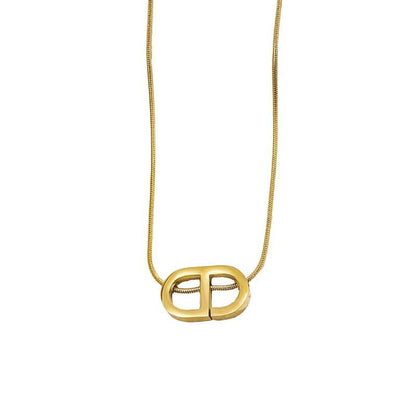 Pig nose titanium steel necklace 2025081212