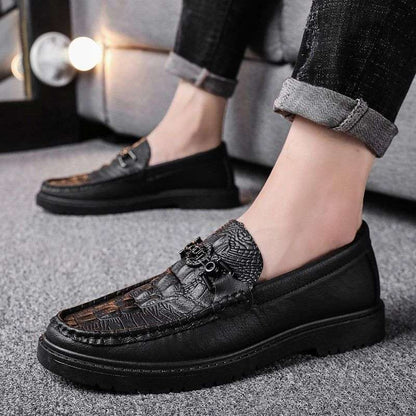 Versatile Bean Shoes Men'S 2025 Spring New Korean Style Casual Leather Shoes 1025072901