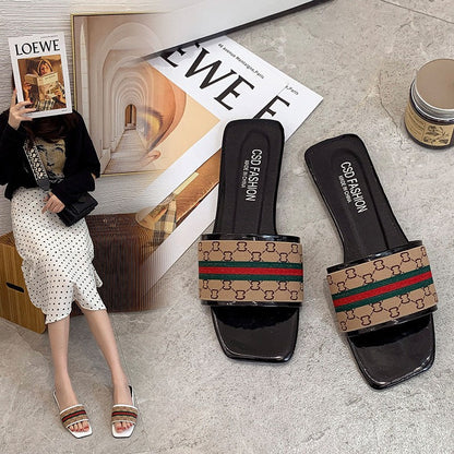 Summer beach flat slippers 2025080108