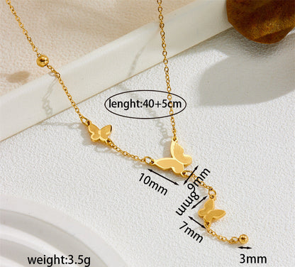 Titanium steel jewelry collarbone chain 2025081106