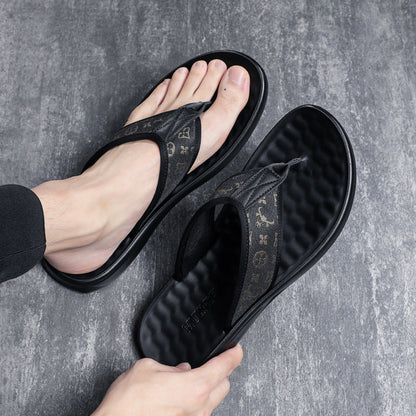 Trendy casual anti-slip men's slippers 2025080105