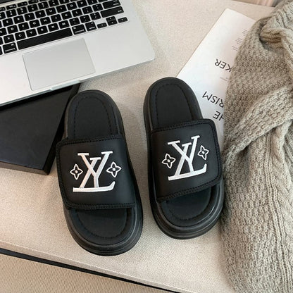 Thick-soled Velcro slippers 2025080110