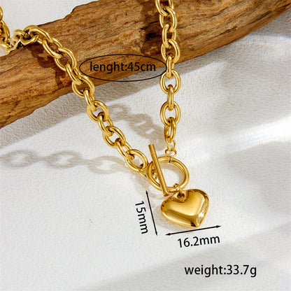 Titanium steel peach-shaped Ot clasp necklace bracelet 2025081304
