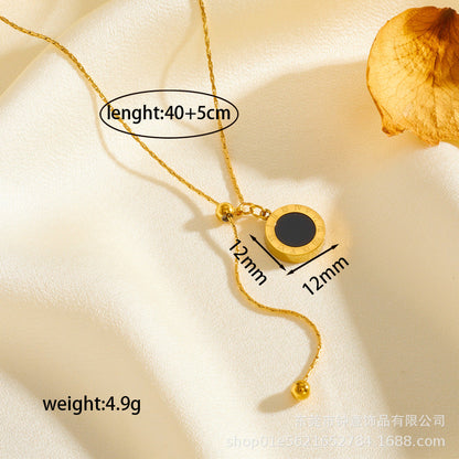 Titanium steel Chinese-style women's necklace 2025081108