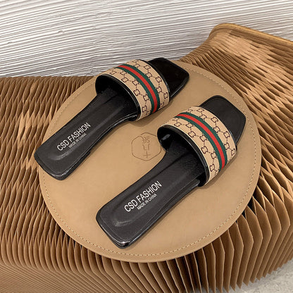 Summer beach flat slippers 2025080108