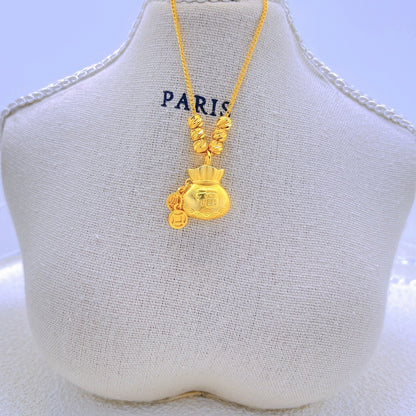 Retro three-dimensional gourd pendant necklace 2025081314