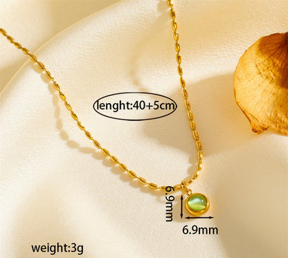 Titanium steel Chinese-style women's necklace 2025081108