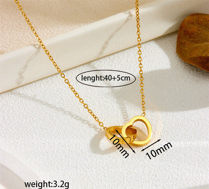 Titanium steel colorless necklace 2025081301