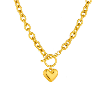 Titanium steel peach-shaped Ot clasp necklace bracelet 2025081304