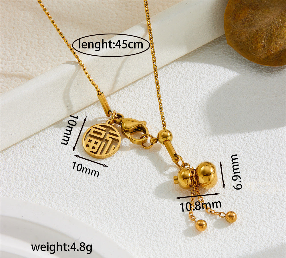 Titanium steel jewelry collarbone chain 2025081106