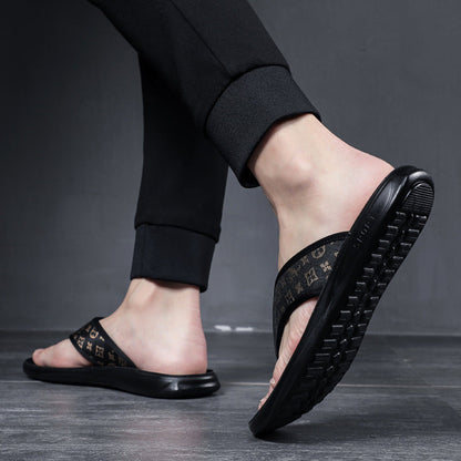 Trendy casual anti-slip men's slippers 2025080105