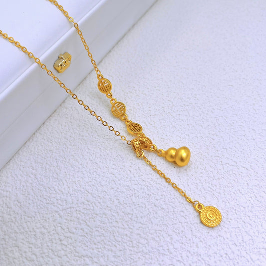 Auspicious character gourd necklace 2025081209